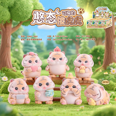 抖音热卖憨态可掬的儍虎虎盲盒卡通手办桌面摆件装饰礼物潮玩批发