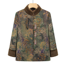 老年人棉服女奶奶冬装外套妈妈棉袄加绒加厚老人太太衣服新款批发