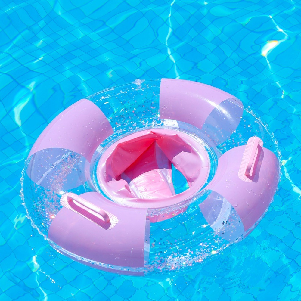 Piscina de viento minimalista círculo de natación de vacaciones círculo de natación para adultos niños sillón de piscina infinita para tomar fotos de diapositivas flotantes