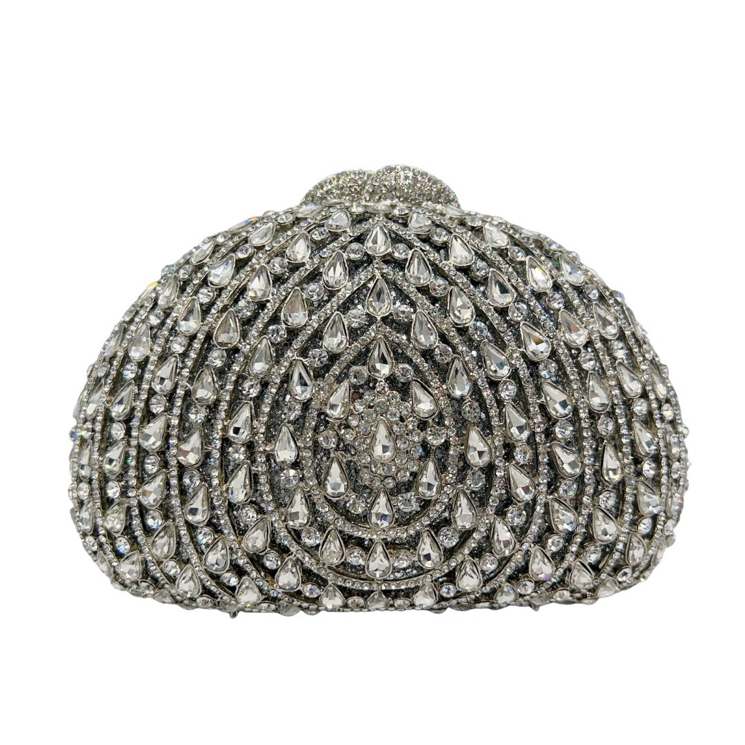 Stone clutch nuevo paquete de cena de diamantes agujero gota de agua bolsa de mano de fiesta europea y americana reunión anual bolsa de mujer