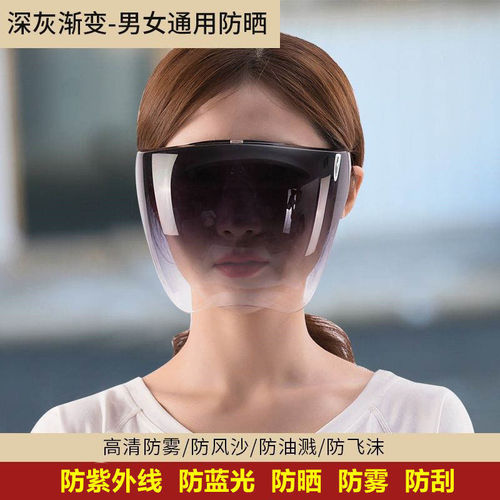 Face shield protective mask, anti-droplet, anti-fog, windproof eye protection mask, anti-dust and fume mask, transparent full-face hood