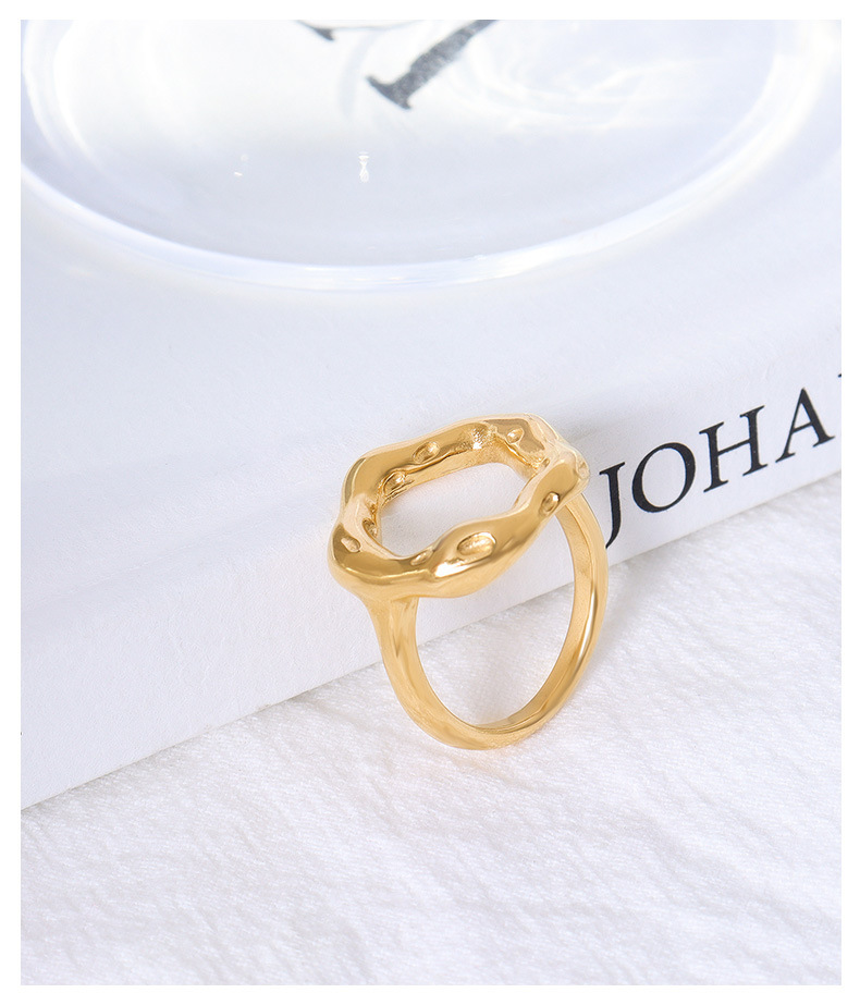 Basic Geometric Titanium Steel Rings Earrings