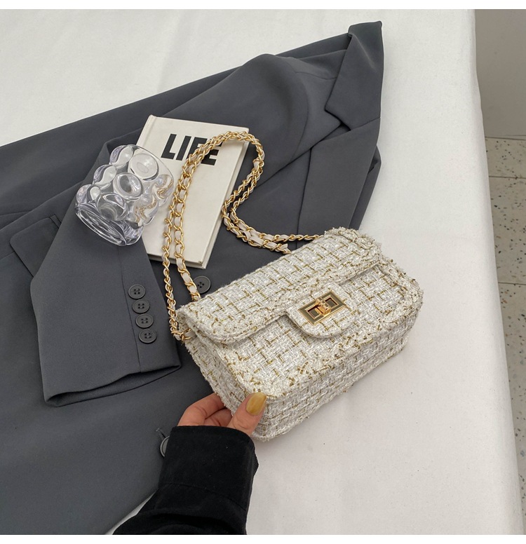 Borsa a tracolla donna con catena piccola borsa a spalla elegante_voghion.com