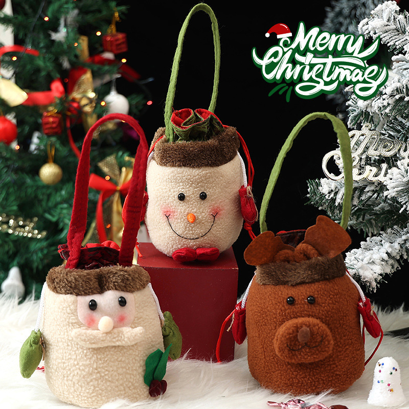 新しいクリスマス装飾プレゼント袋クリスマスキャンディギフトバッグ平安夜口手提げリンゴ袋卸売り|undefined