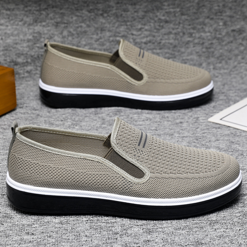 Zapatos de tela transpirables de verano con suela suave de malla transpirable zapatos casuales ligeros con suela suave zapatos de trabajo cómodos para hombres al por mayor image 8