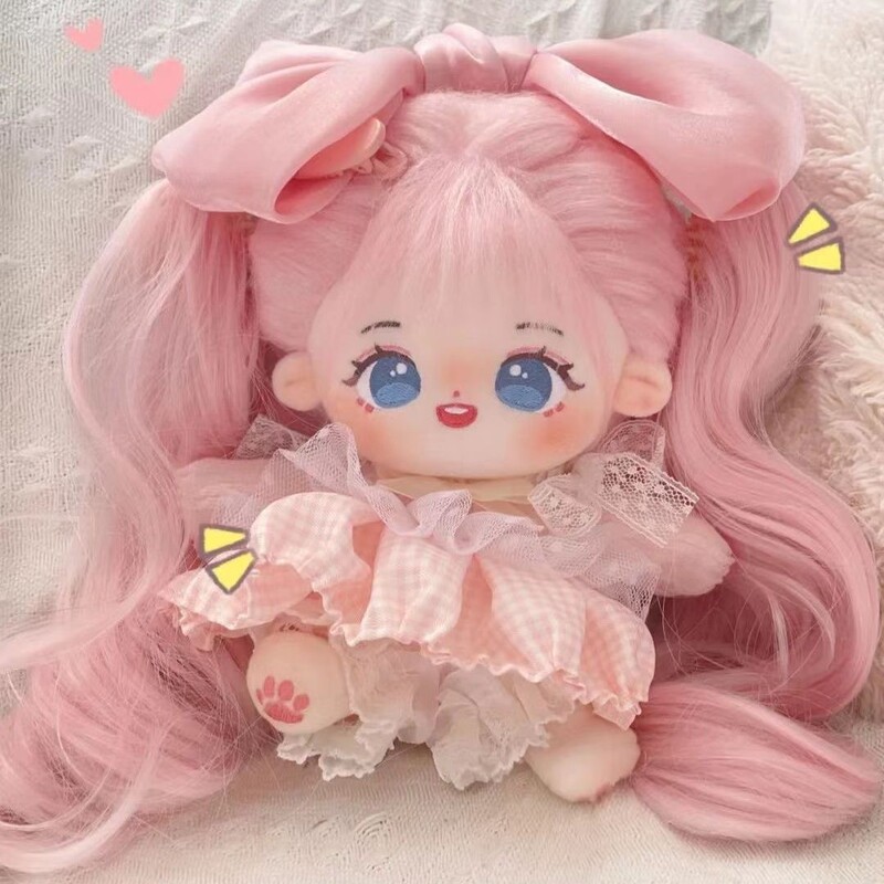 20cm cotton doll high temperature silk wig ponytail tiger mouth clip clip long curly hair ponytail braid wholesale 20cm cotton doll high temperature silk wig ponytail tiger mouth clip clip long curly hair ponytail braid wholesale