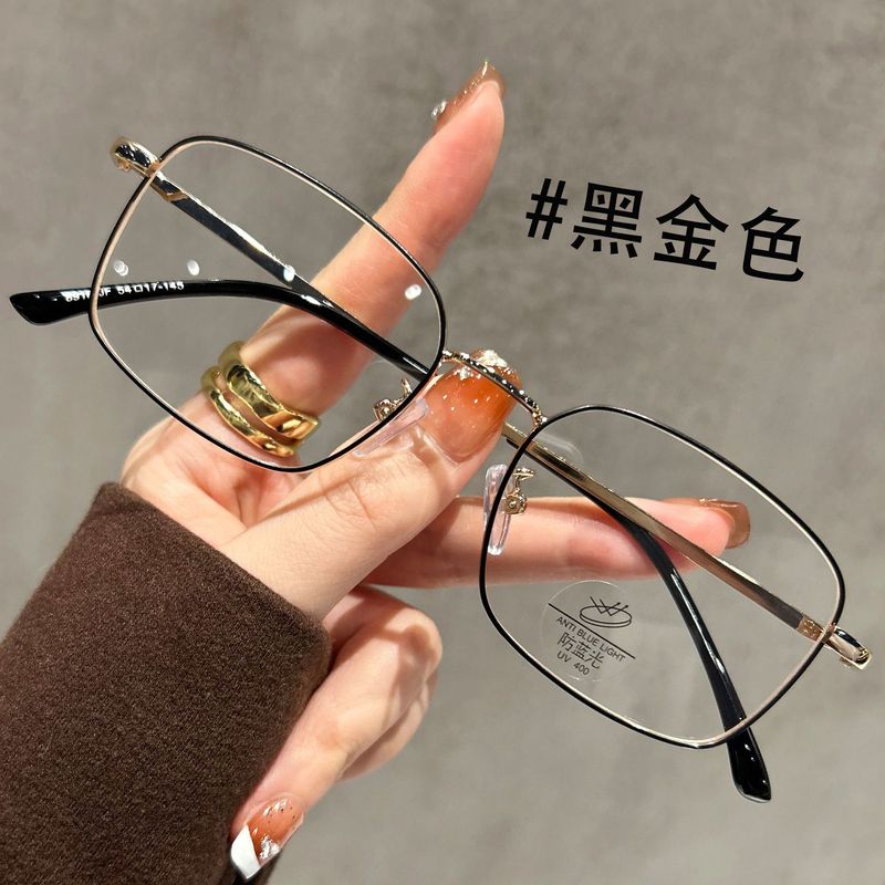 超轻9g金丝方框眼镜女近视可配度数时尚显脸小镜框高智感素颜眼睛|undefined