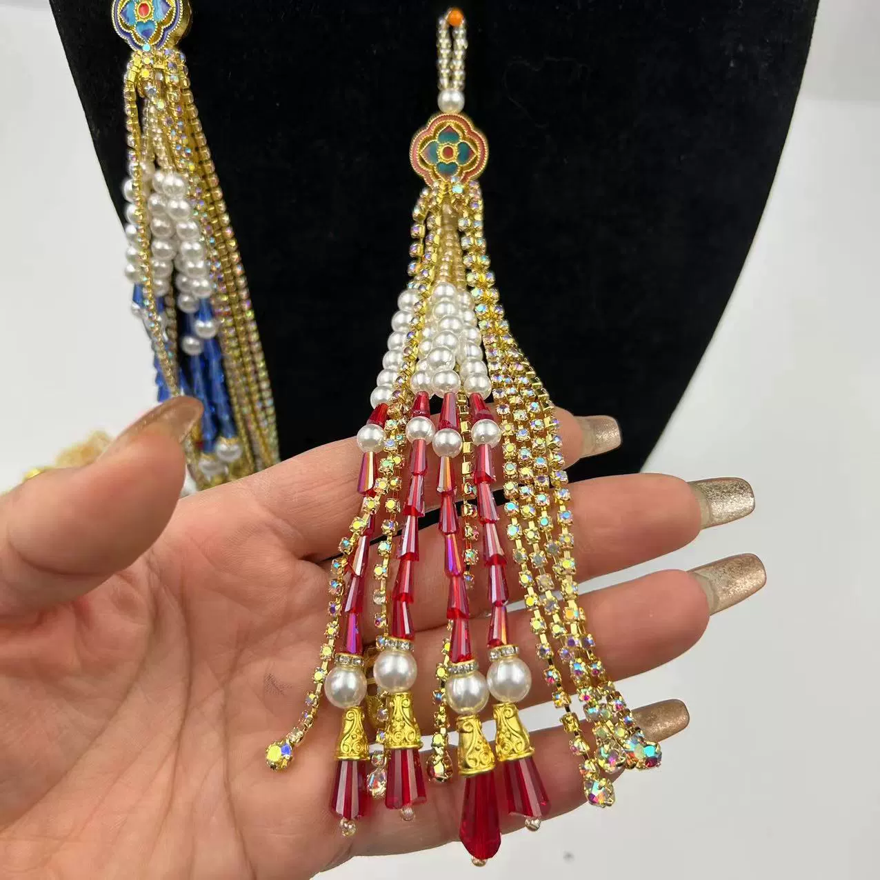 Подвеска в стиле ханьфу, украшение для воротника к костюму сюхэ, декоративная застежка-молния, кисточка, подвеска для чонсама, заколка ручной работы, бусинная нить, для свадебных торжеств.