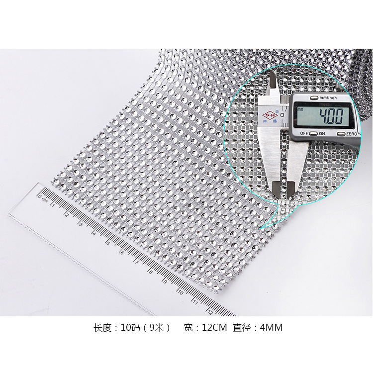 24 filas de taladro de malla de plástico hueco/taladro de línea/taladro de fila de 4mm/taladro de imitación, decoración navideña, artesanía, cortina