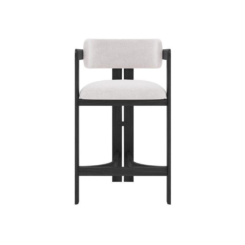 New Chinese Style Island Bar Chair Ash Wood Bar Chair Wabi-Sabi Mid-Century Style Cafe High Stool Bar Chair