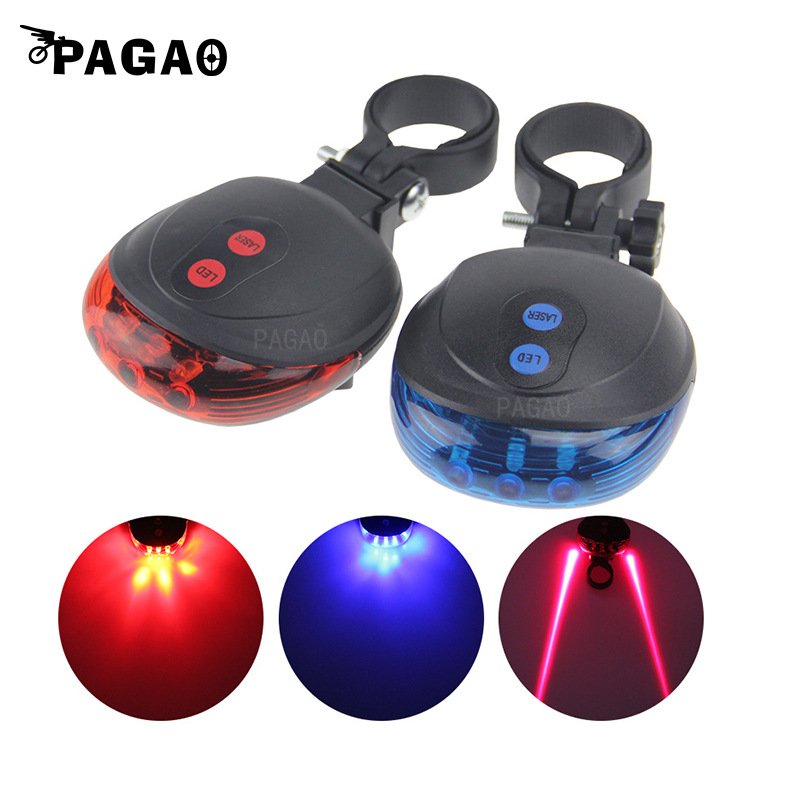 PAGAO Велосипед с лазером, безопасная горная индикаторная лампа, светодиодное снаряжение для велоспорта