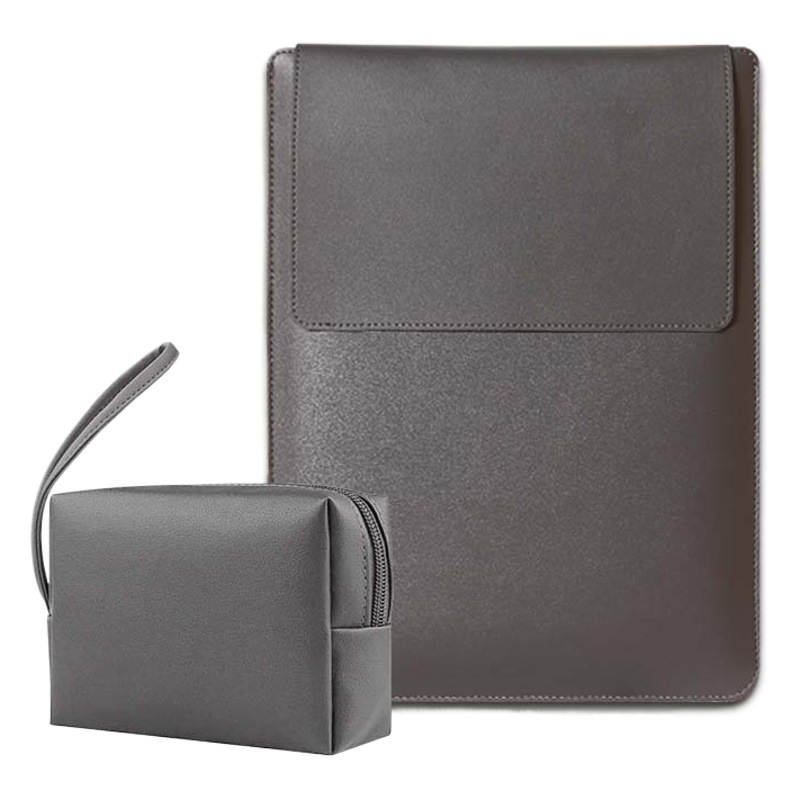 [Thickened Leather] Suitable for Apple Huawei 14inch Laptop Sleeve Lenovo 13.3inch Stand Computer Bag