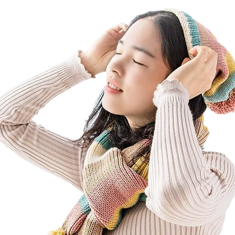 跨境批发如意鸟5股彩虹棉100g团段染手工编针织钩玩偶帽子围巾线|undefined