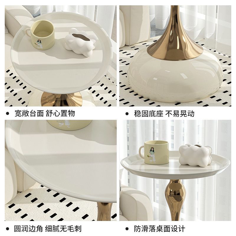 El borde de hierro forjado europeo es un pequeño sofá doméstico esquina francesa de cintura pequeña esquina de la mesa redonda de la cabecera del dormitorio