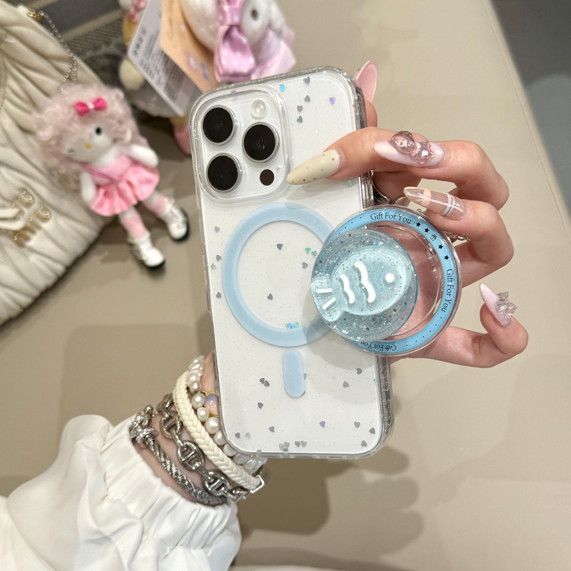 Pez de cristal de brillo simple para Apple 15ProMax funda para teléfono móvil 16Pro magnético 14/13 nuevo 16PM