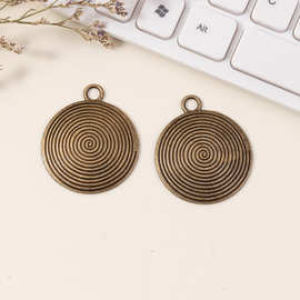 嘻哈朋克风圆形DIY饰品配件合金滴油钥匙扣吊坠手链项链服饰挂件