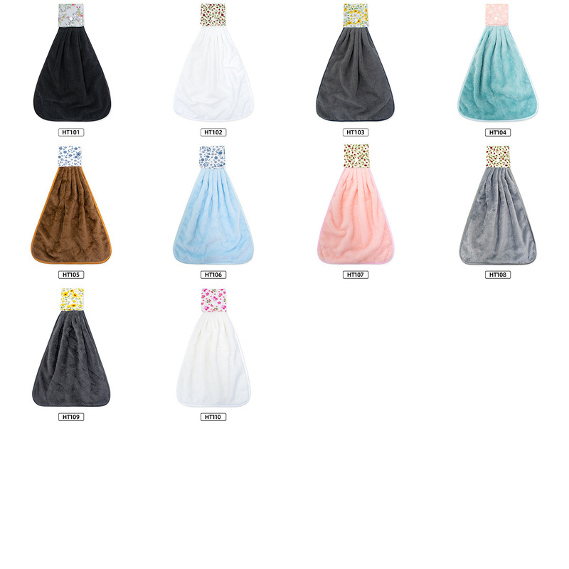 Super Absorbent Ultra-Fine Flannel Hand Towel, Hanging Type, Thickened Bathroom Hand Towel