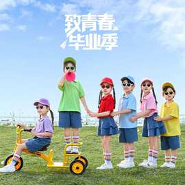 六一儿童演出服演出啦啦队幼儿园舞蹈毕业糖果小学生T恤表演服装