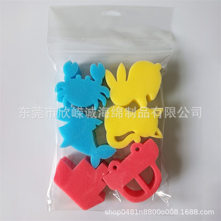 异形沐浴花球25D小兔子宝宝起泡搓澡棉开孔挂式海绵清洁必用品