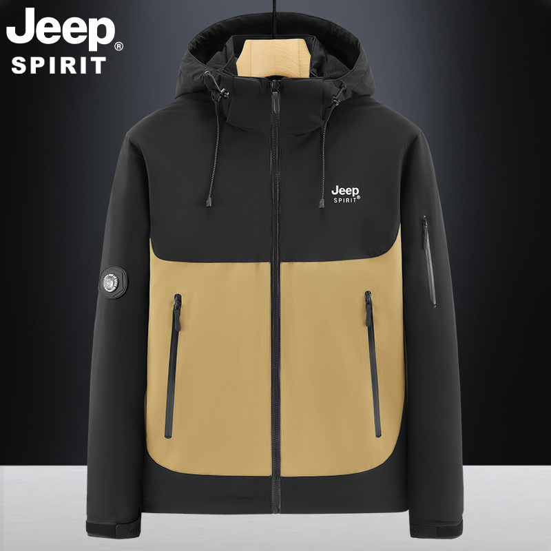 JEEP SPIRIT主推爆款大码男外套秋冬新款休闲中年男士夹克衫加绒|undefined