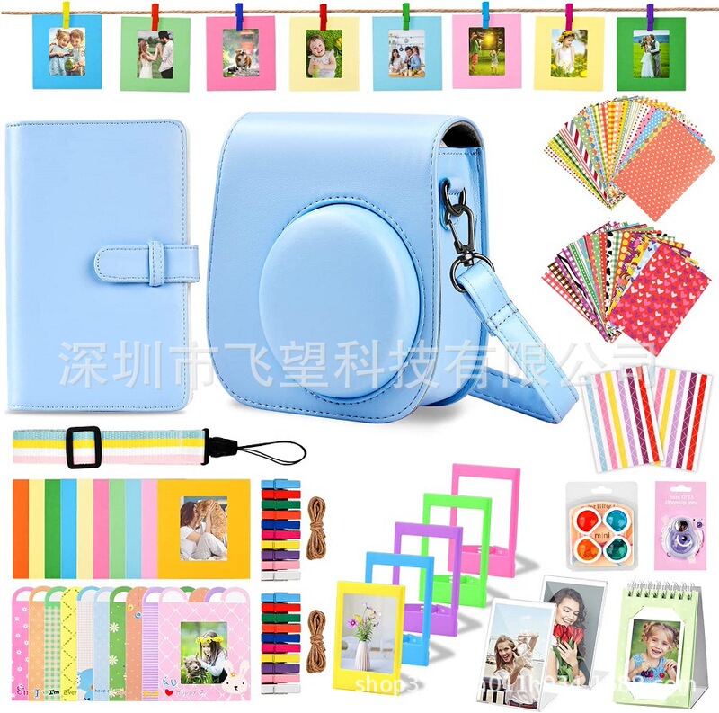 polarizer camera instax mini 11 accessory set camera bag filter selftime mirror color photo frame