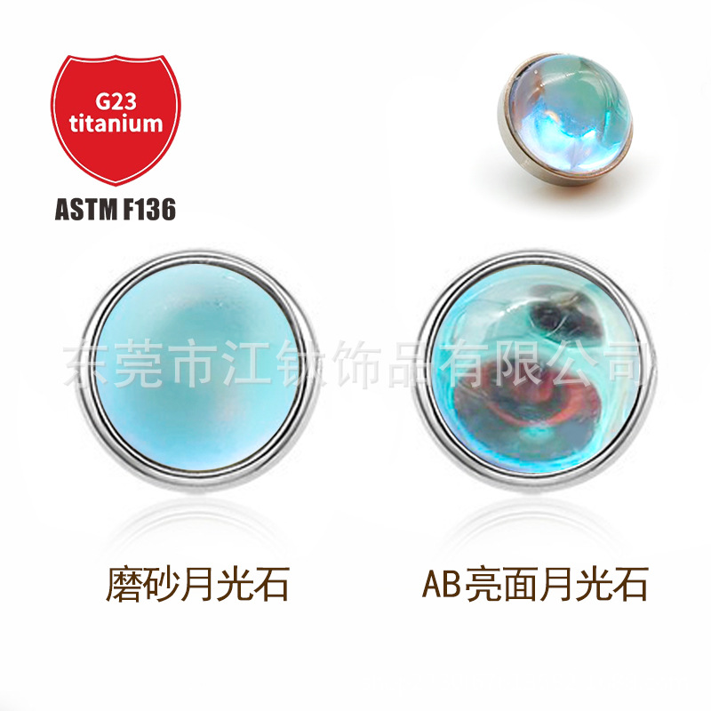 Pointed titanium steel lip stud product view