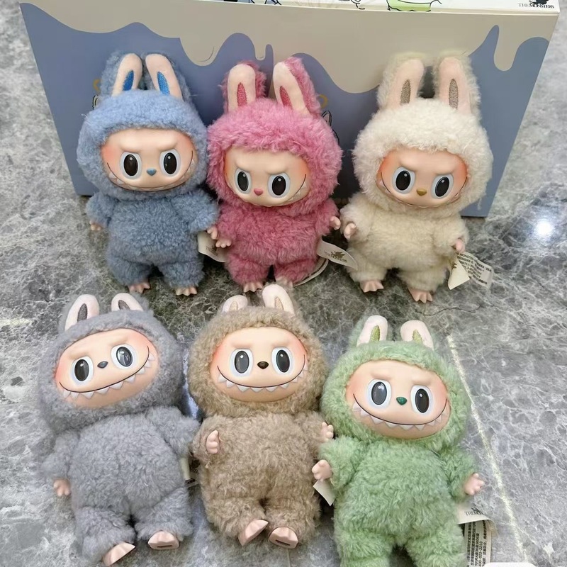 スポットラブブ第一世代ラブブマカロンバブルシリーズブラインドボックスビニールフェイスぬいぐるみキーホルダー|undefined