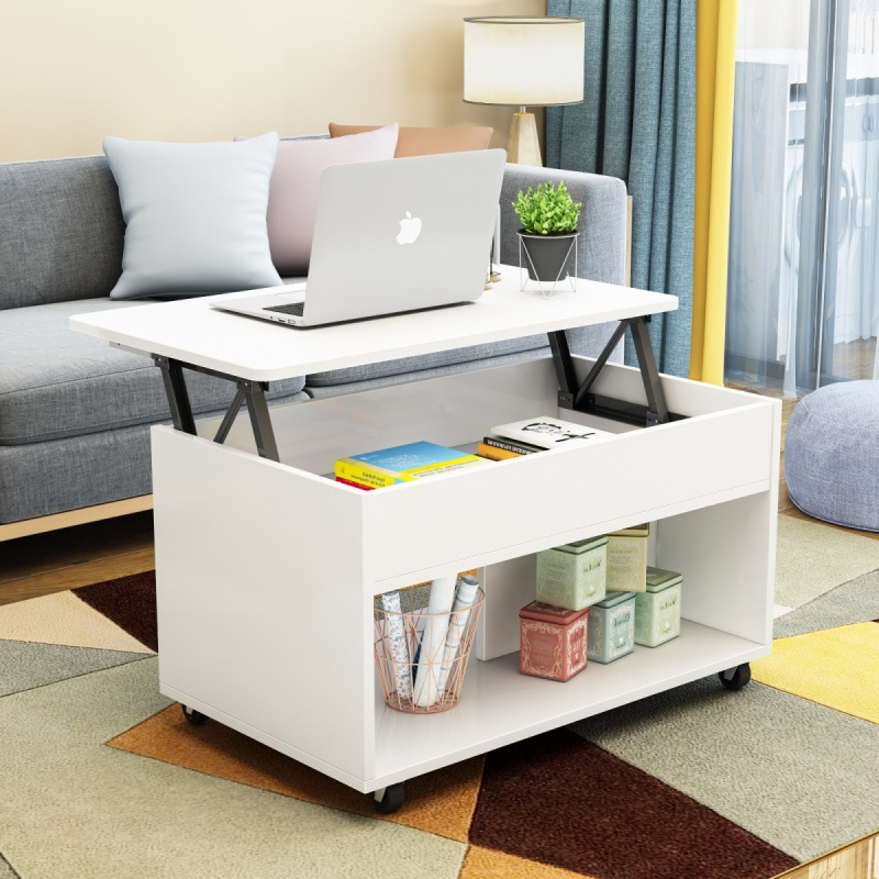 Mesa de té alta multifuncional plegable elevación tabla de comedor de doble propósito tabla de comedor retráctil simple tipo hogar pequeño