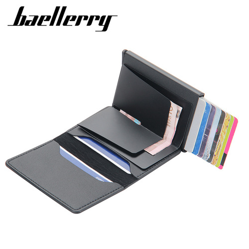 baellerry manufacturer wholesale RFID credit card aluminum card holder men's anti-magnetic multi-card slot card holder business card holder
