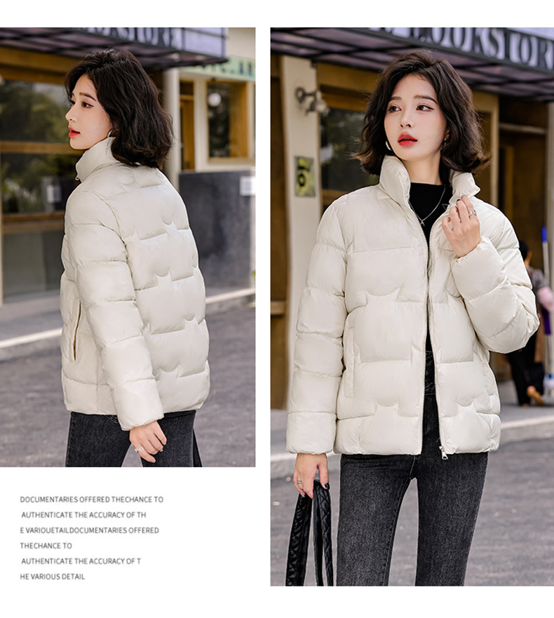 Standing Collar down Kotteng Fraen am Wanter, kuerz a kuerz, koreanesch Versioun, déck Broutjacket, 2024 nei fir Studenten_voghion.com