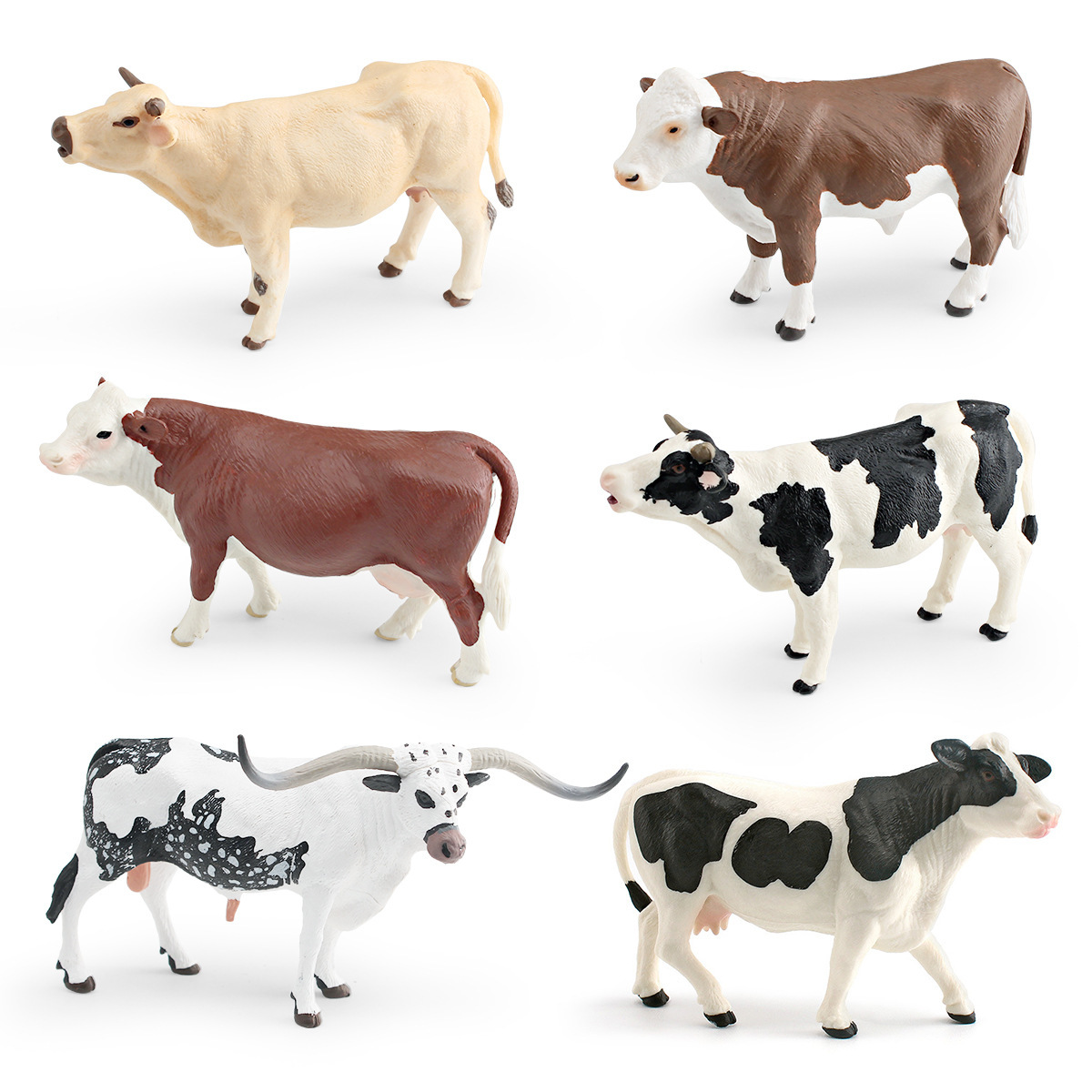 Simulación transfronteriza granja animal vaca modelo flavich Toro charolai ganado Rancho decoración juguete