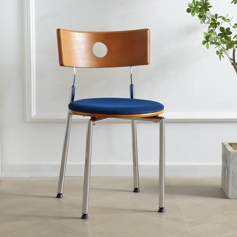 Marchi Furniture Middle Ancient Dining Chair Danish Designer Chair Solid Wood Backrest Desk Chair Household Small Apartment Leisure Chair