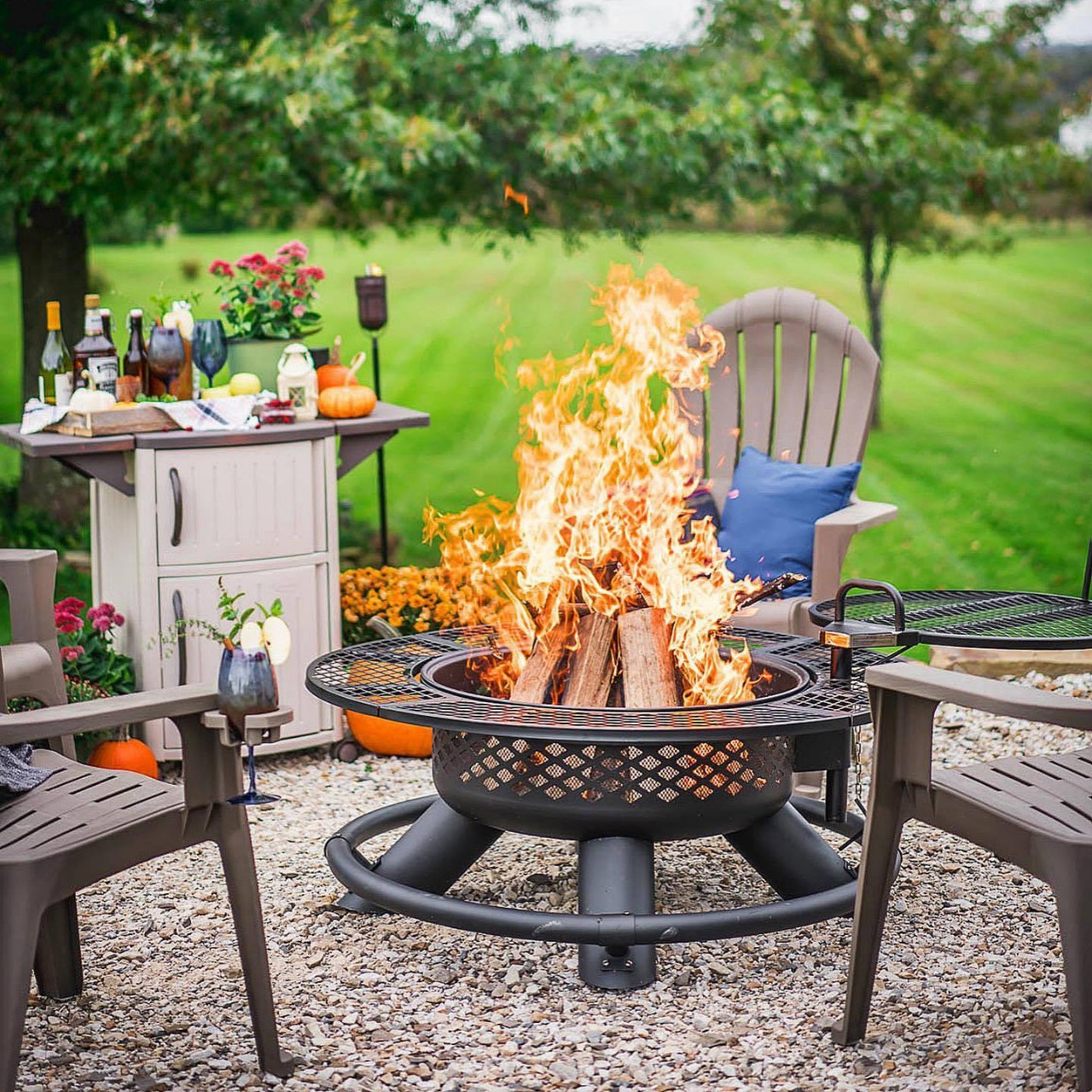Parrilla de barbacoa hogar horno de calefacción horno de fuego patio hoguera horno de carbón gran horno al aire libre