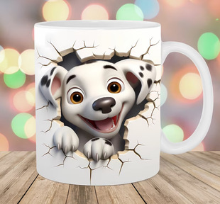 3D��ɫ�D��Dog Pet�մɿ����R�˱��Ӳ�ˮ���»�����Ȯ������Puppy