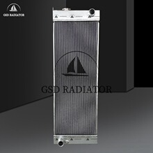 大宇DX380 上右下左水口铝挖掘机水箱散热器挖机水箱