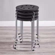 家用圆凳钢筋凳厚塑料凳子成人加厚餐桌凳子商用办公室凳子摆摊凳