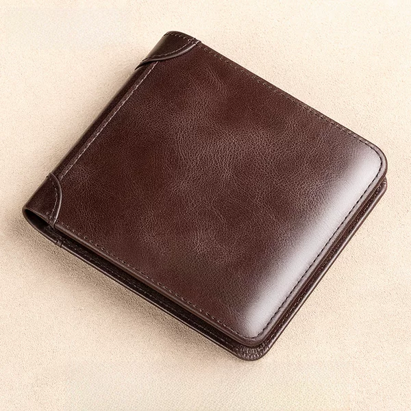 Guangzhou banyanu leather factory wallet men's horizontal leather ultra-thin new wallet cowhide driving license wallet