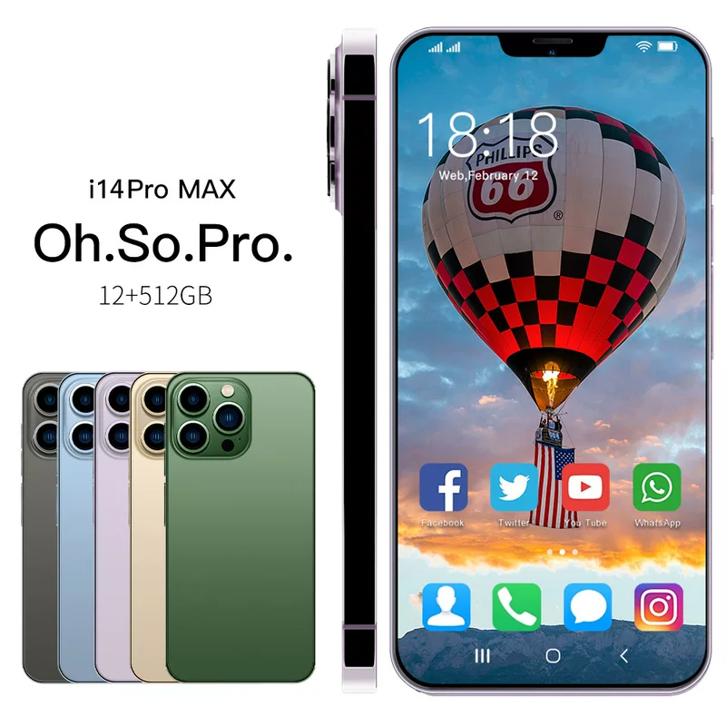 Мобильный телефон i14 Pro Max, intel core i14, Android 8.1, 16 ГБ, несколько цветов