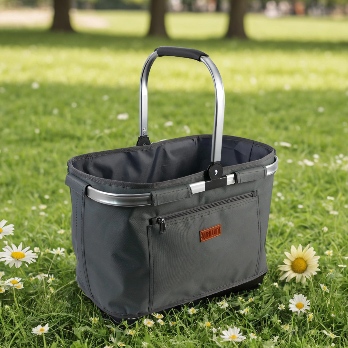 Transfronterizo nuevo aislamiento de la cesta de picnic plegable bolsa de hielo al aire libre bolsa de comida rápida portátil cesta de compras de picnic portátil