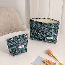 新款文艺复古提花化妆包女士手拿包便携护肤品收纳袋洗漱包零钱包