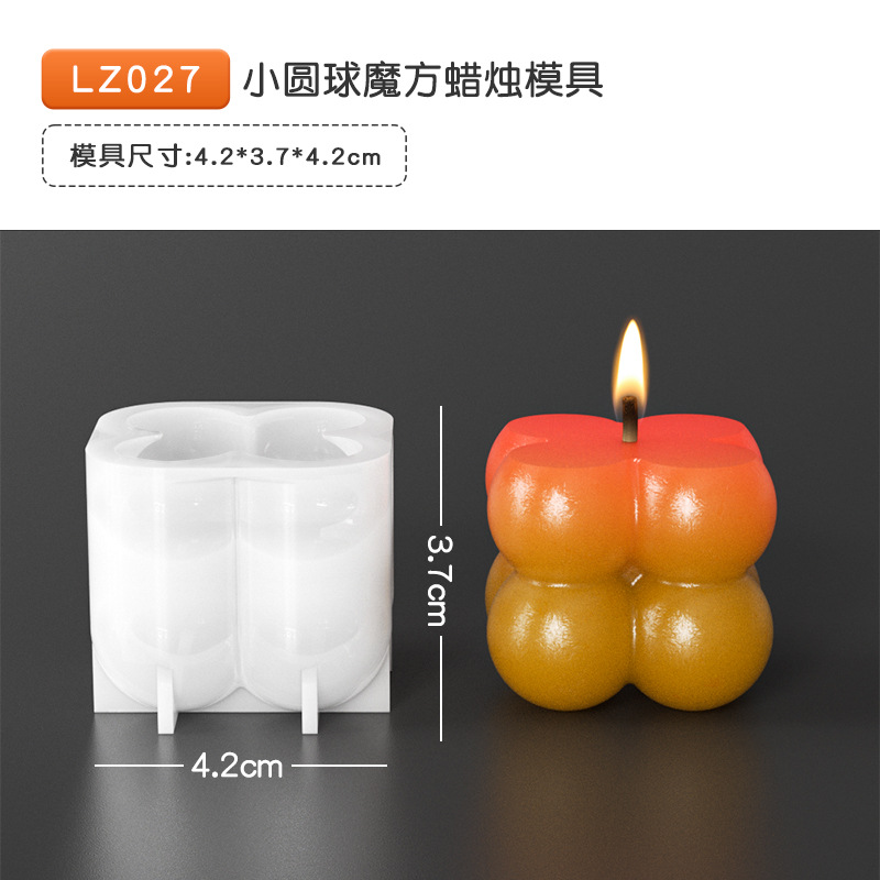 36 epoxi vela molde cristal racimo bola arco Polka Dot cubo vela almacenamiento hecho a mano resina silicona molde