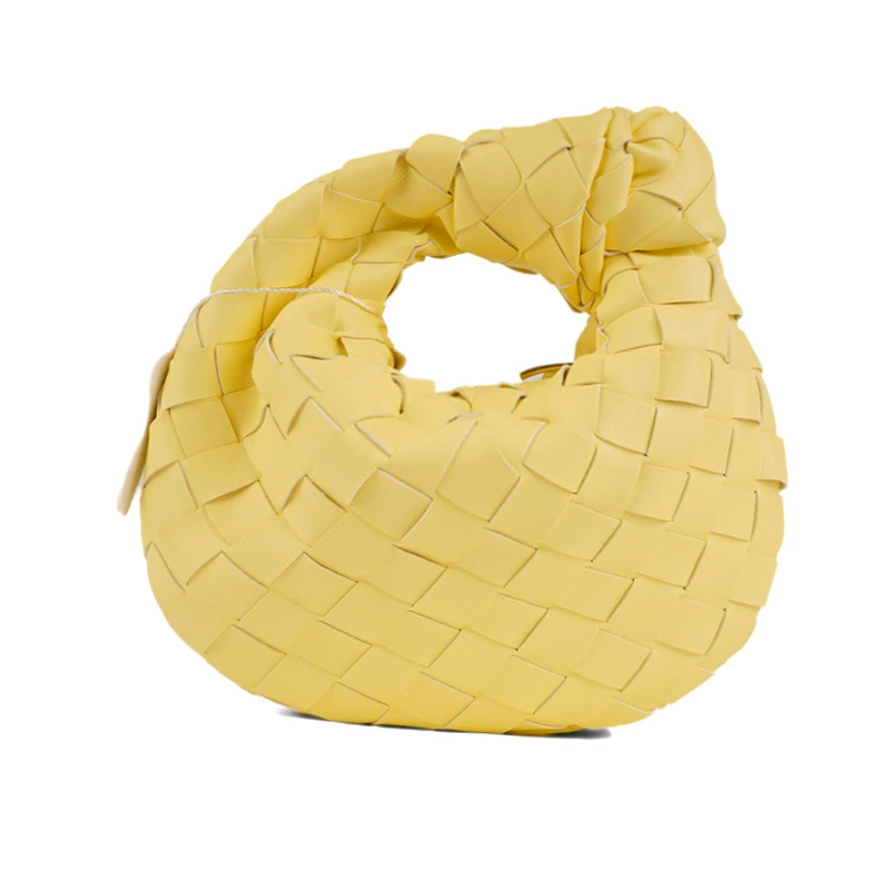 Handmade Woven Cloud Armpit Bag, Mini 17×5×18 cm, Pillow Style, Multi-Color