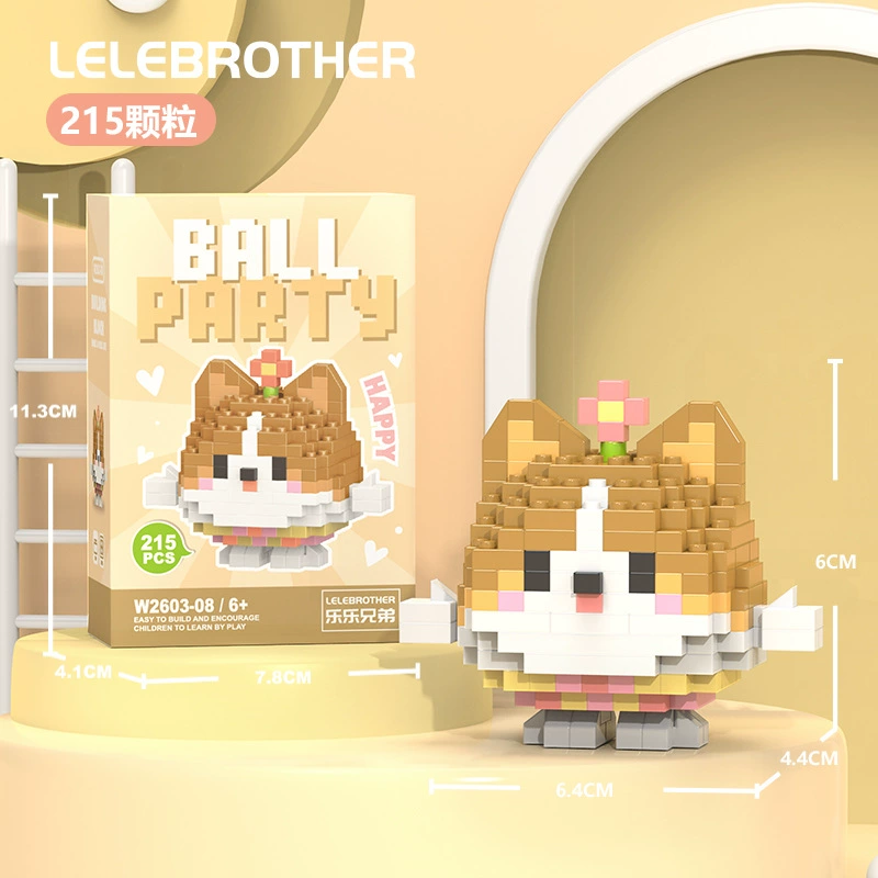 Micro‑block cartoon doll constructor (Lego style), strawberry & mini bears, blind box, micro pieces