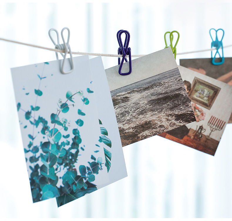 霜山 糖果色小夾子 6/袋 辦公室發票夾 收納文件 零食照片夾