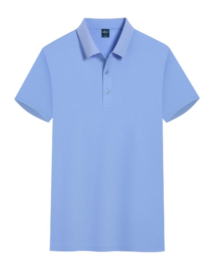 Camiseta de manga corta verano nuevo estilo elástico transpirable y agradable para la piel hombres negocios camisa POLO de manga corta estilo caliente de comercio exterior