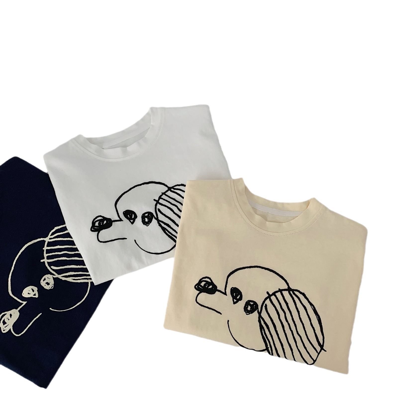 Maibao camiseta para niños 2024 primavera Niños de manga larga de algodón puro ropa interior para bebés nuevos dibujos animados para Niños Top impreso