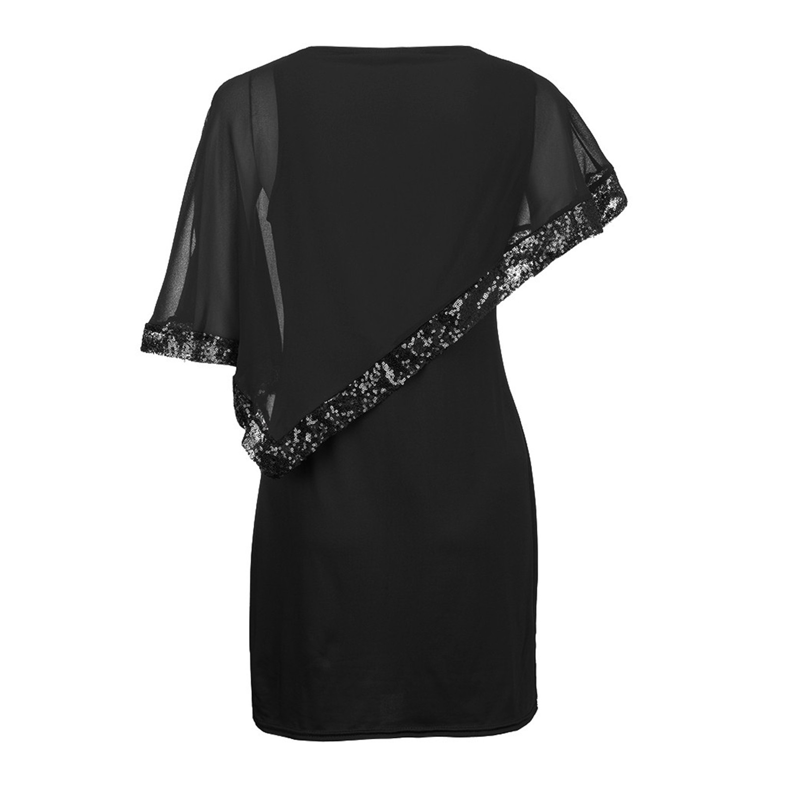 Women's Regular Dress Elegant Round Neck Sequins Sleeveless Solid Color Knee-length Daily display picture 10