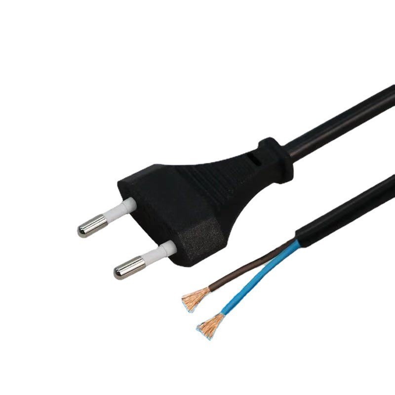 供应 欧规两芯插头电线  带八字尾欧标电线 2x0.5x1.5米线