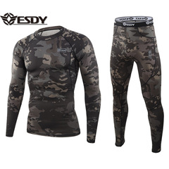 ESDY戶外迷彩保暖內衣 運動內衣 男士訓練健身服跨境A152