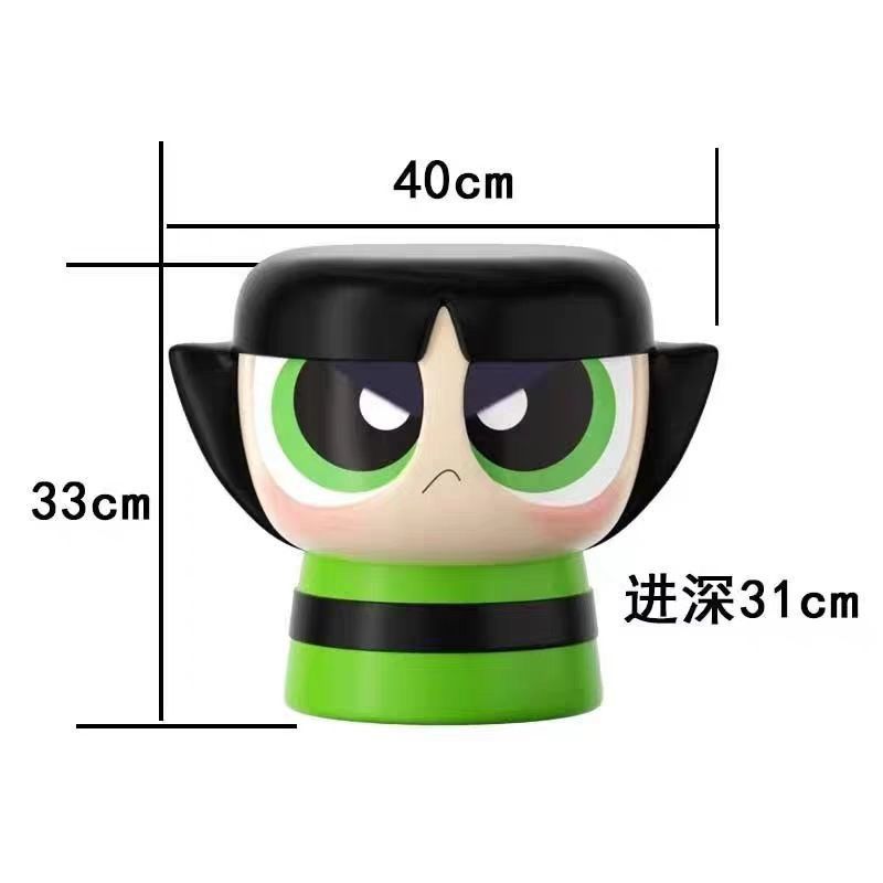 可爱飞天创意小女警矮凳玄关凳子家用摆件客厅沙发脚蹬换鞋脚凳|undefined